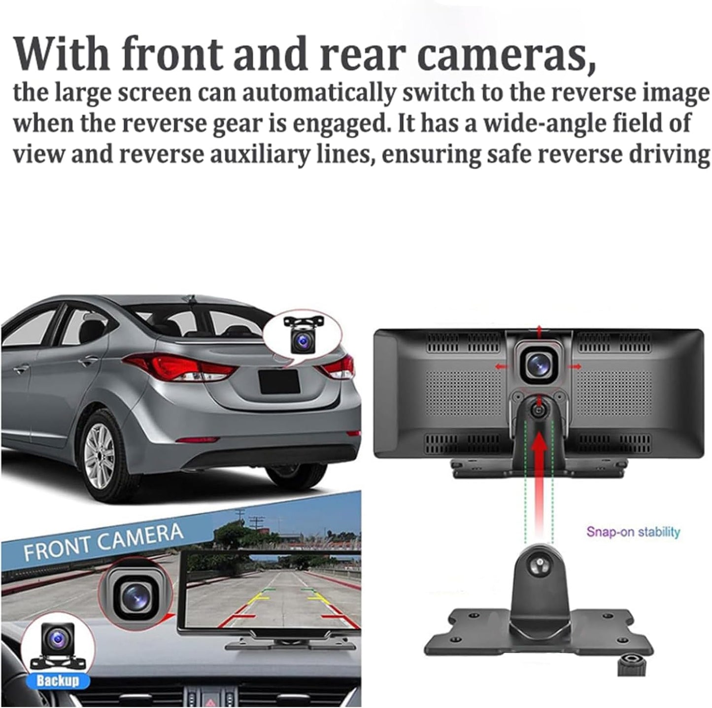 4K Dash Cam with Wireless CarPlay & Android Auto